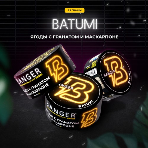 Табак Banger Batumi (Ягоды с Гранатом и Маскарпоне) 25 гр в Уфе