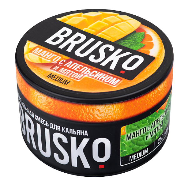 Смесь BRUSKO МАНГО С АПЕЛЬСИНОМ И МЯТОЙ (MEDIUM) 250 гр в Уфе