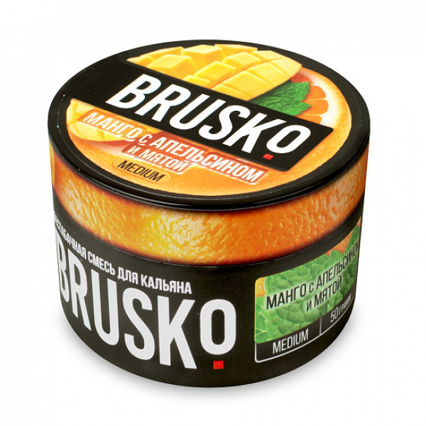 Смесь Brusko Medium Манго апельсин мята 50 грамм в Уфе