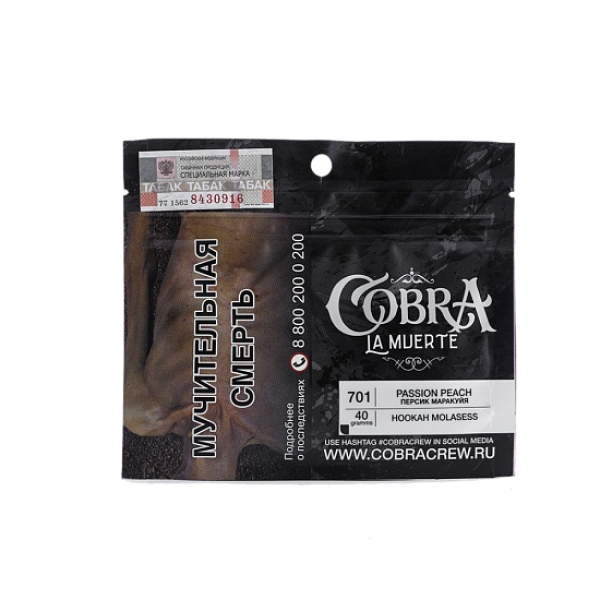 Табак Cobra La Muerte Passion Peach 40 гр в Уфе