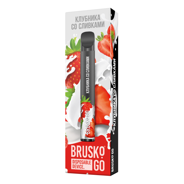 Одноразовая электронная сигарета Brusko Go Клубника Со Сливками 800 затяжек в Уфе