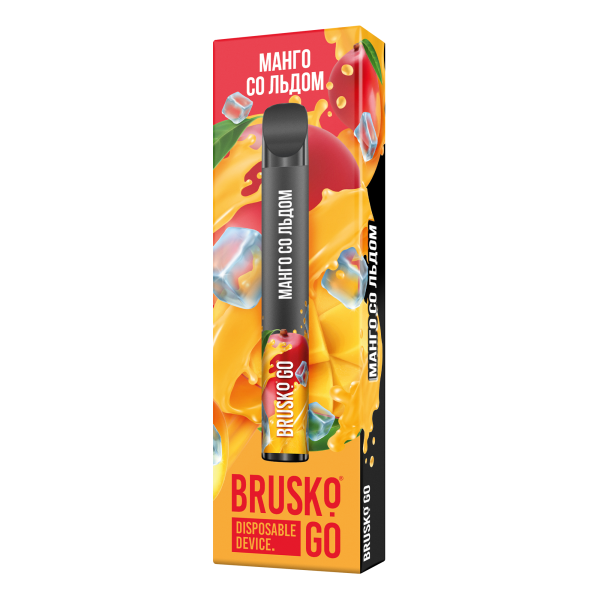 Одноразовая электронная сигарета Brusko Go Манго Со Льдом 800 затяжек в Уфе