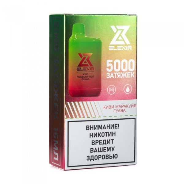 Elexir (Kiwi Passionfruit Guava (Киви маракуйя гуава)), 5000 тяг в Уфе