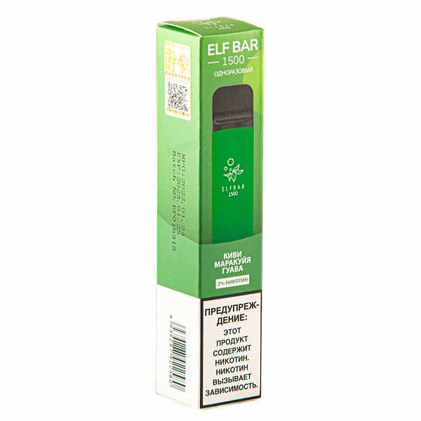 ELFBAR KIWI PASSION FRUIT GUAVA, 1500 тяг в Уфе