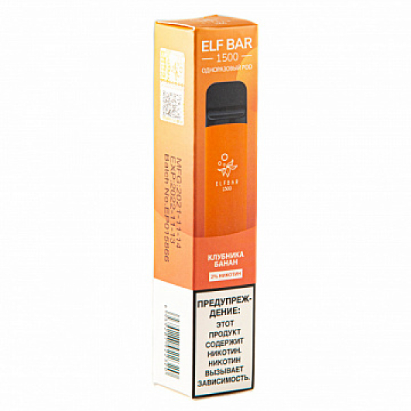 ELFBAR STRAWBERRY BANANA, 1500 тяг в Уфе