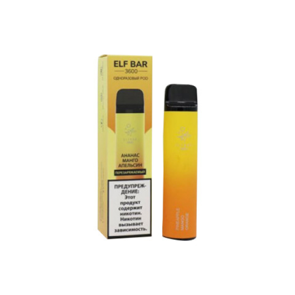Elfbar (3600 (Ананас манго апельсин)), 3600 тяг в Уфе