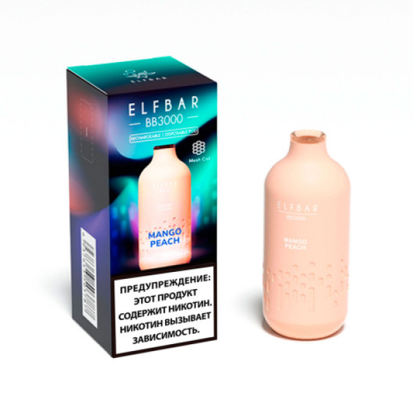 Elfbar BB3000 Манго персик, 3000 тяг в Уфе
