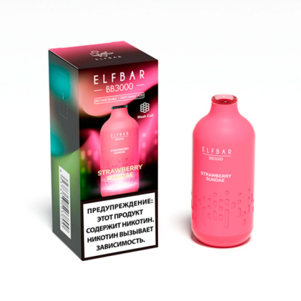 Elfbar BB3000 Мороженое с клубничным джемом, 3000 тяг в Уфе