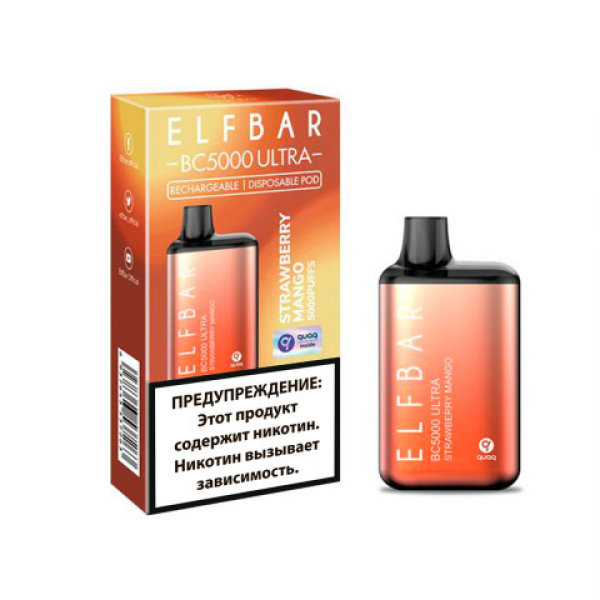 Elfbar BC5000 (Клубника манго), 5000 тяг в Уфе