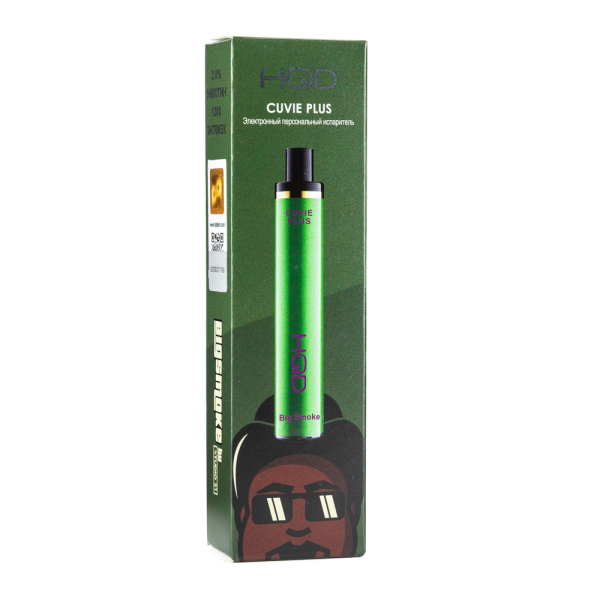 Одноразовая электронная сигарета HQD Cuvie Plus Big smoke 1200 затяжек в Уфе