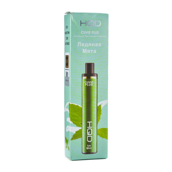 Одноразовая электронная сигарета HQD Cuvie Plus Ice Mint (Ледяная Мята) 1200 затяжек в Уфе