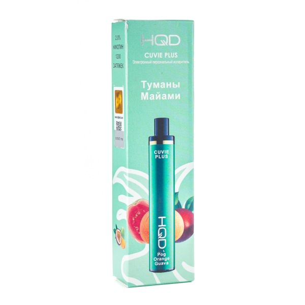 Одноразовая электронная сигарета HQD Cuvie Plus Orange Guava (Туман Майами) 1200 затяжек в Уфе