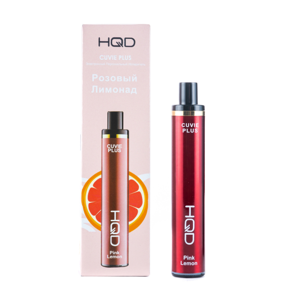 Одноразовая электронная сигарета HQD Cuvie Plus Pink Lemon (Розовый Лимонад) 1200 затяжек в Уфе