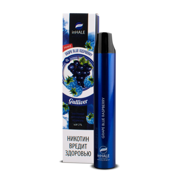 inHale Guliver Hard Grape Blue Raspberry (Ежевика С Виноградом) 1500 затяжек в Уфе
