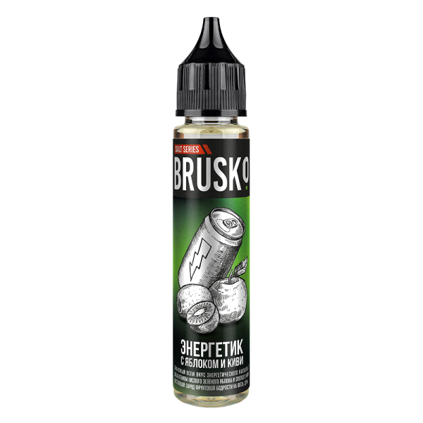 Жидкость Brusko Salt Энергетик С Яблоком И Киви 30 мл в Уфе
