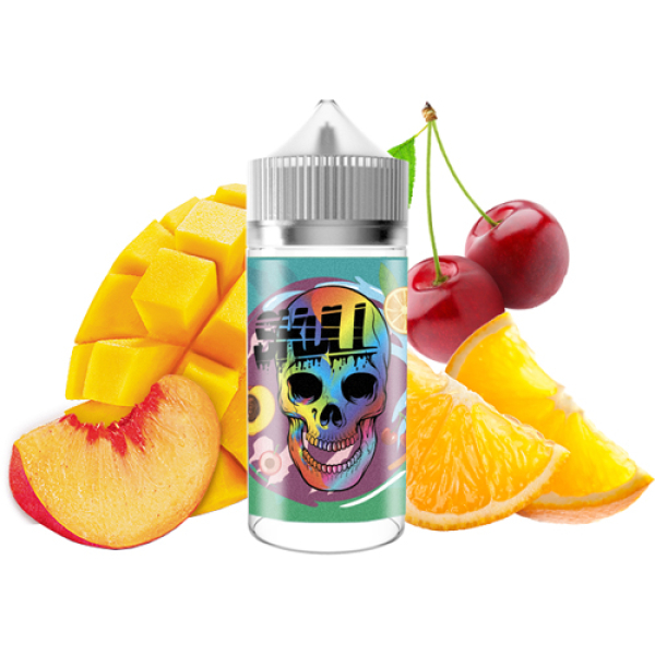 Жидкость SKULL Fruit Bomb (Персик Мандарин Ледяная Вишня) (100 мл, 0 мг/мл) в Уфе