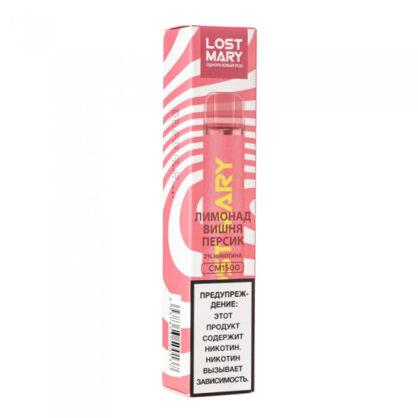 Lost Mary Cherry Peach Lemonade Лимонад вишня персик, 1500 тяг в Уфе
