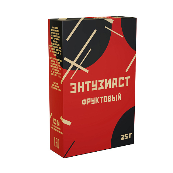 Табак ЭНТУЗИАСТ ФРУКТОВЫЙ 25 гр в Уфе