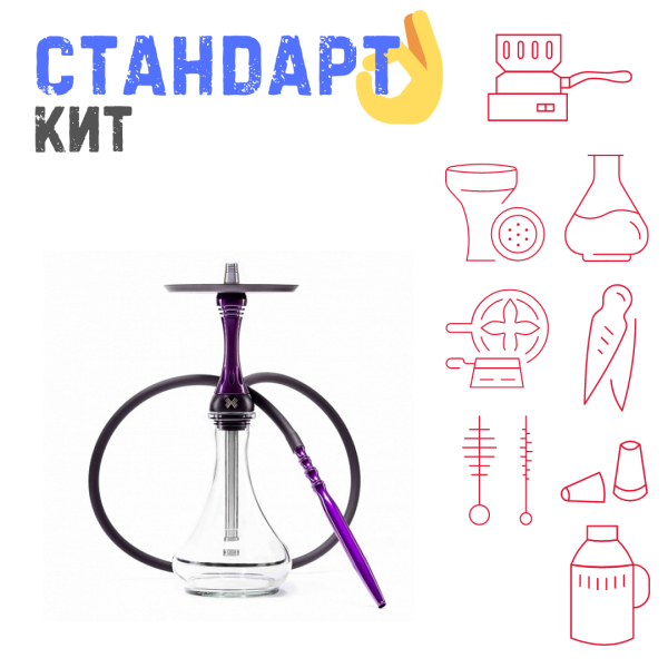 Набор с кальяном  Alpha Hookah X Purple СТАНДАРТ в Уфе