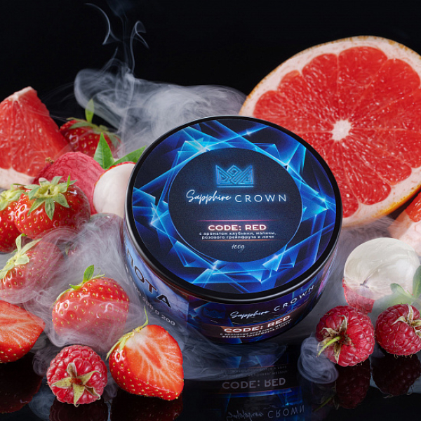 Табак Sapphire Crown Code red (Малина клубника) 100 гр в Уфе