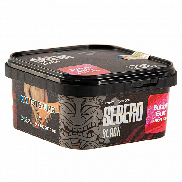 Табак SEBERO BLACK BUBBLE GUM 200 гр в Уфе