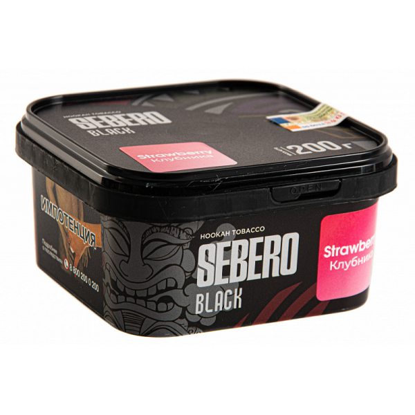 Табак SEBERO BLACK STRAWBERRY 200 гр в Уфе