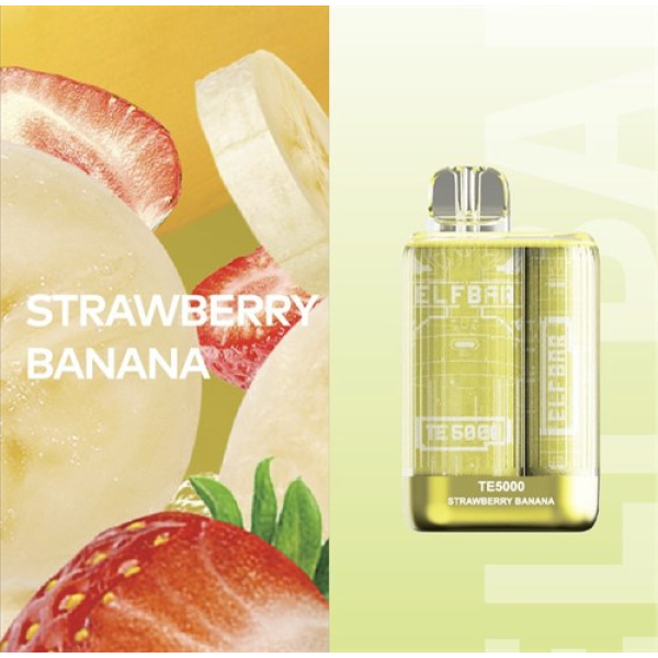 Elfbar TE5000 Strawberry Banana, 5000 тяг в Уфе
