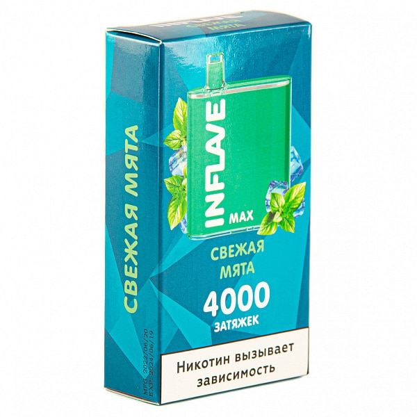 INFLAVE MAX Свежая мята, 4000 тяг в Уфе