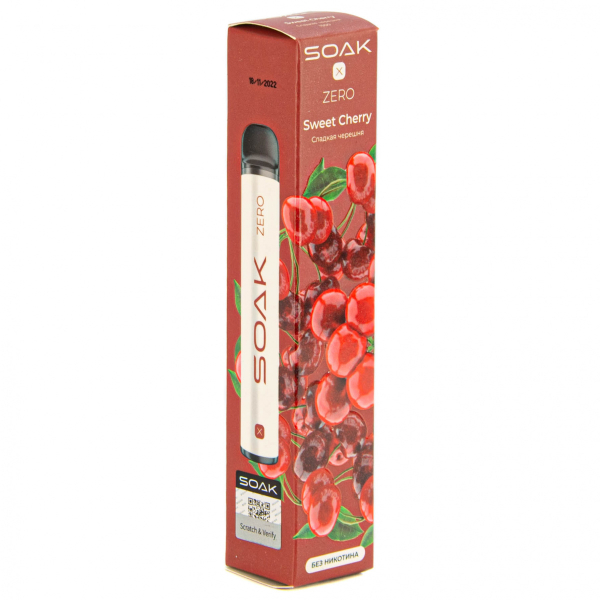 SOAK X ZERO Sweet cherry 1500 затяжек (без никотина) в Уфе