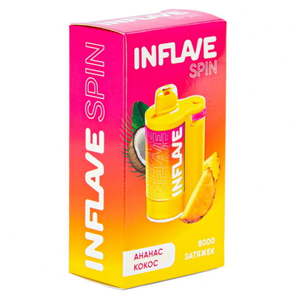 INFLAVE SPIN Ананас кокос (8000 затяжек) в Уфе