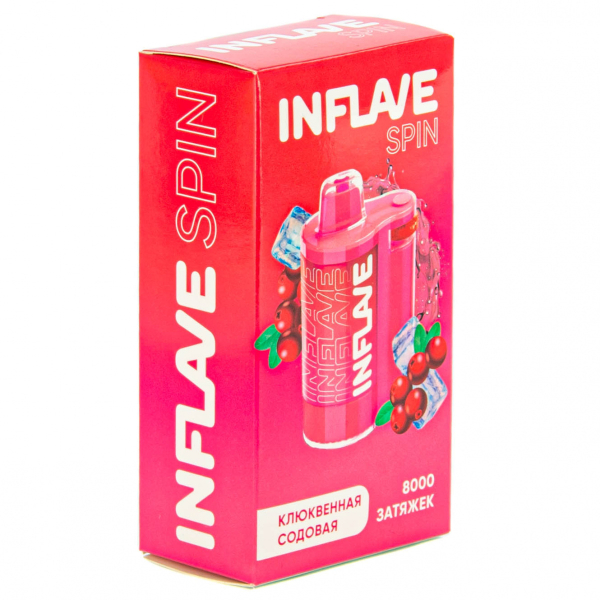 INFLAVE SPIN Клюквенная содовая (8000 затяжек) в Уфе