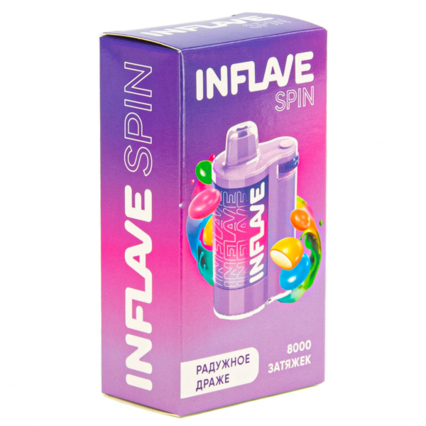 INFLAVE SPIN Радужное драже (8000 затяжек) в Уфе