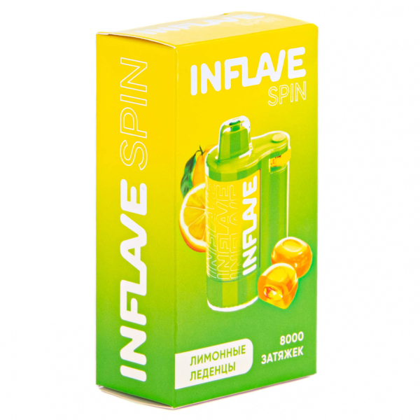 INFLAVE SPIN Лимонные леденцы (8000 затяжек) в Уфе