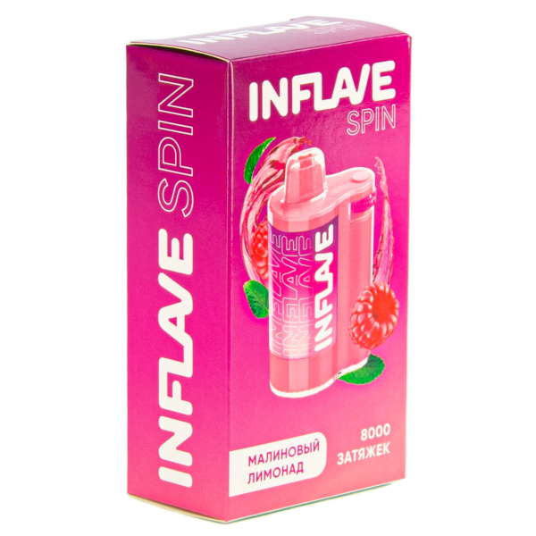 INFLAVE SPIN Малиновый лимонад (8000 затяжек) в Уфе