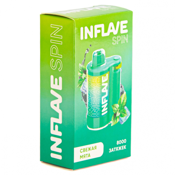 INFLAVE SPIN Свежая мята (8000 затяжек) в Уфе