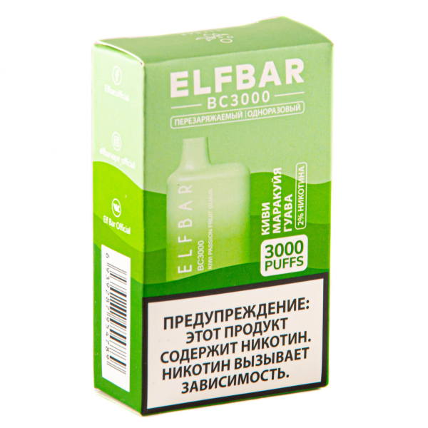 ELF BAR Kiwi Passionfruit Guava (3000 затяжек) 20 мг в Уфе