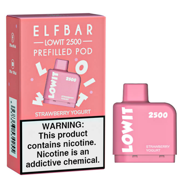 Картридж Elf Bar Lowit 2500 20 мг, 6 мл (Strawberry Yogurt) в Уфе