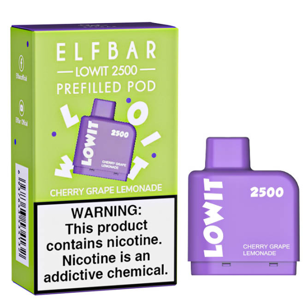 Картридж Elf Bar Lowit 2500 20 мг, 6 мл (Cherry Grape Lemonade) в Уфе