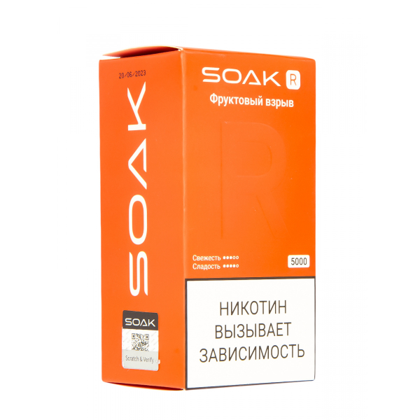 Soak R Фруктовый Взрыв 5000 Затяжек в Уфе