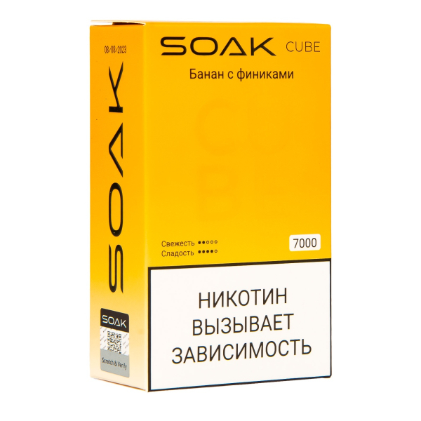 Soak Cube Банан С Финиками 7000 Затяжек в Уфе