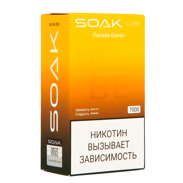 Soak Cube Папайя Банан 7000 Затяжек в Уфе
