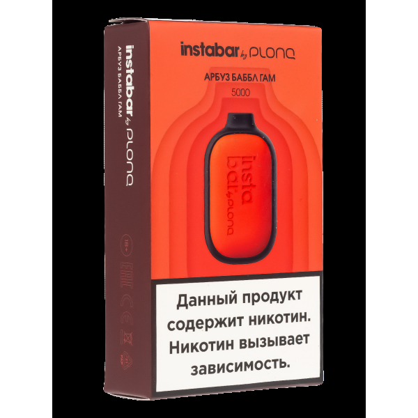Plonq Instabar Арбуз Баббл Гам (5000 Затяжек) 20 Мг в Уфе