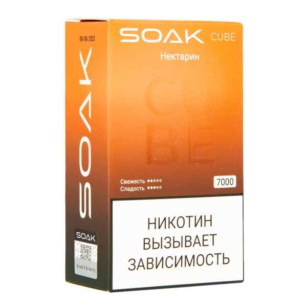 Soak Cube Нектарин 7000 Затяжек в Уфе