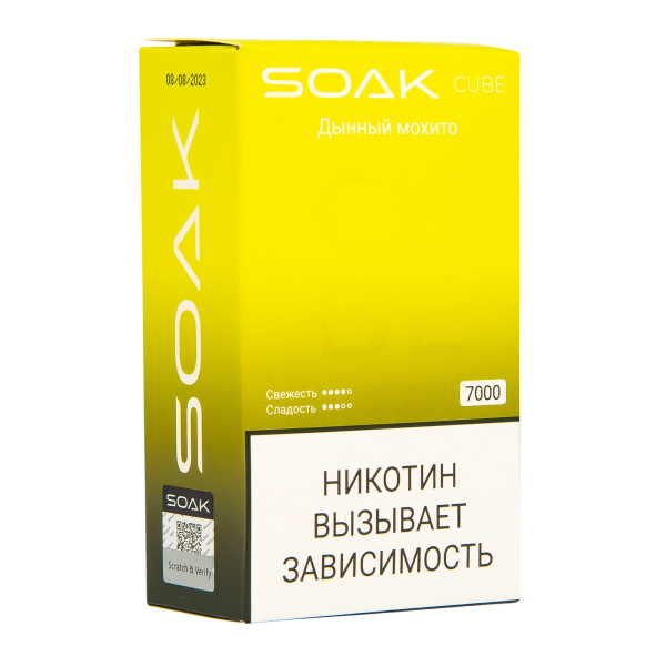 Soak Cube Дынный Мохито 7000 Затяжек в Уфе