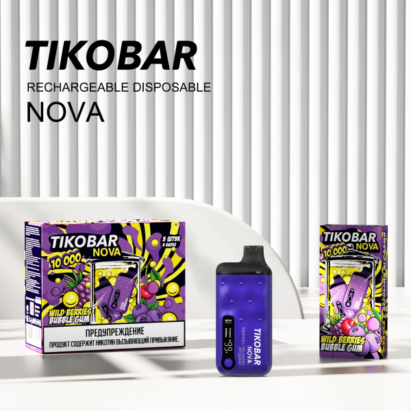 Электронка Tikobar Nova Жвачка С Лесными Ягодами 10000 Затяжек в Уфе