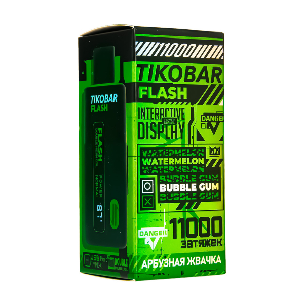 Электронка Tikobar Flash Арбузная Жвачка 11000 Затяжек в Уфе