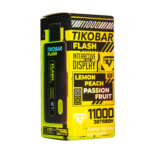 Электронка Tikobar Flash Лимон Персик Маракуйя 11000 Затяжек в Уфе