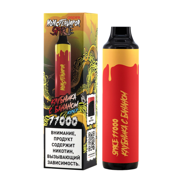 Электронка Monstervapor Space Клубника И Банан (11000 Затяжек) в Уфе
