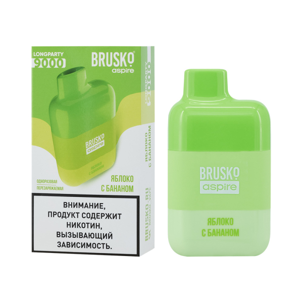 Электронка Brusko Longparty Яблоко И Банан (9000 Затяжек) в Уфе