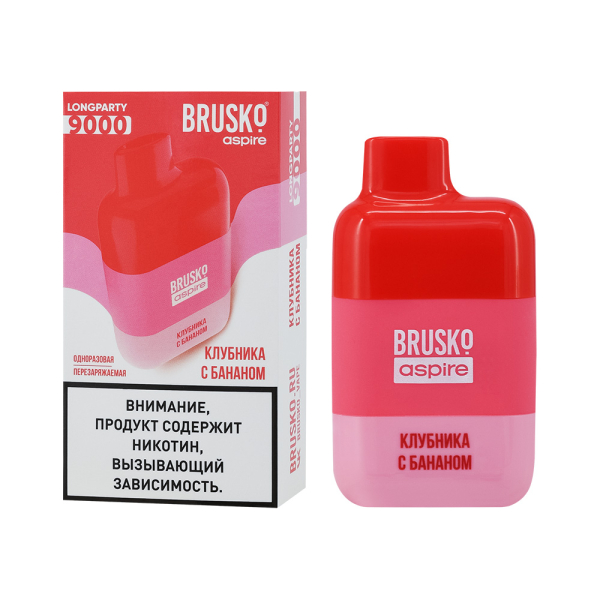 Электронка Brusko Longparty Клубника И Банан (9000 Затяжек) в Уфе